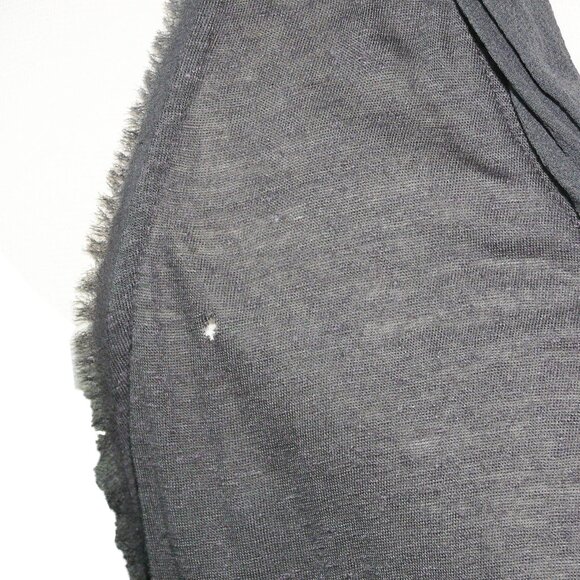 HELMUT LANG GREY SLUB KNIT SHEER TANK w/TWIST NECK SZ SMALL - Picture 4 of 6